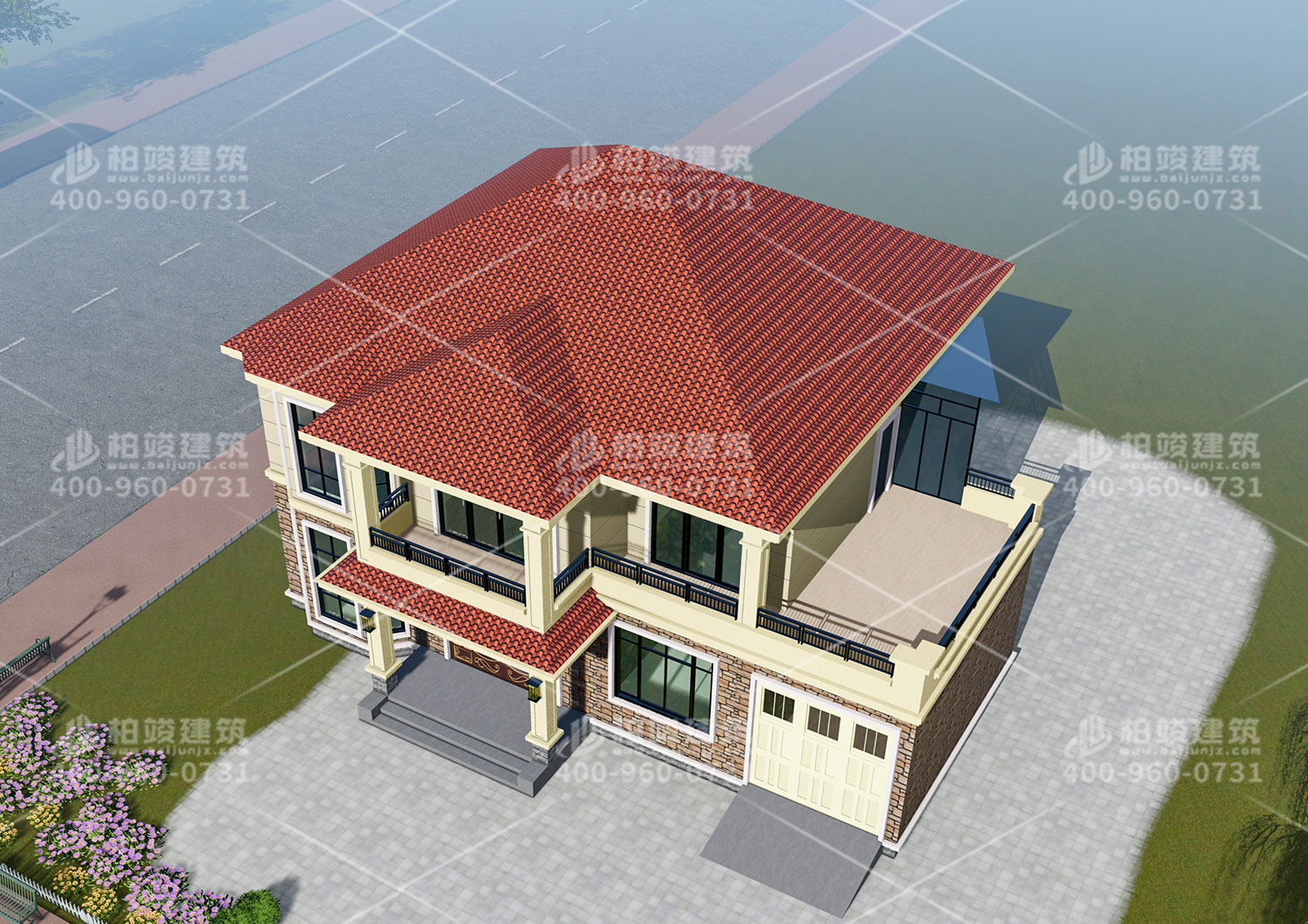 怀化贺总定制二层坡屋顶别墅设计